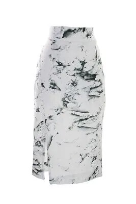 Kiind Of New Серая юбка-миди с разрезом спереди и мраморным принтом M $ 69