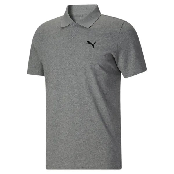 Мужская футболка-поло PUMA Essential, цвет Medium Gray Heather