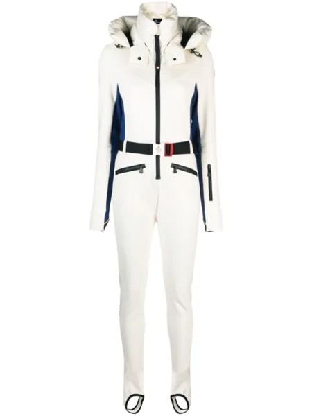 Moncler Grenoble спортивный комбинезон Tuta со съемным капюшоном, белый