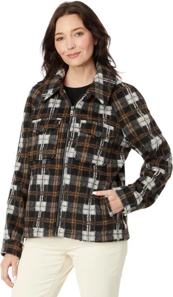 Куртка Plaid Zip Front Jacket Avec Les Filles, цвет Black/Grey Plaid