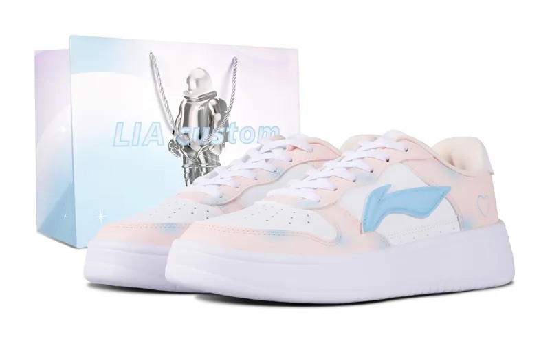 Кроссовки LINING Skateboarding Shoes Women's Low-top Blue, голубой