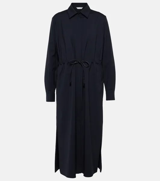 Шерстяное платье миди Monia Max Mara, синий