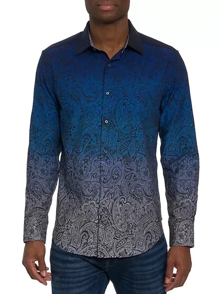 Рубашка на пуговицах Dusk с узором пейсли Robert Graham, синий