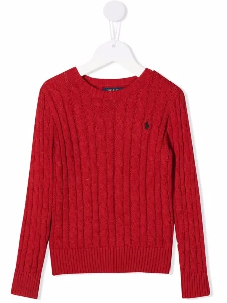Ralph Lauren Kids джемпер фактурной вязки с круглым вырезом