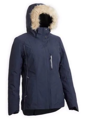 Куртка теплая водонепроницаемая женская 580 , размер: XS, цвет: Асфальтово-Синий FOUGANZA Х Декатлон