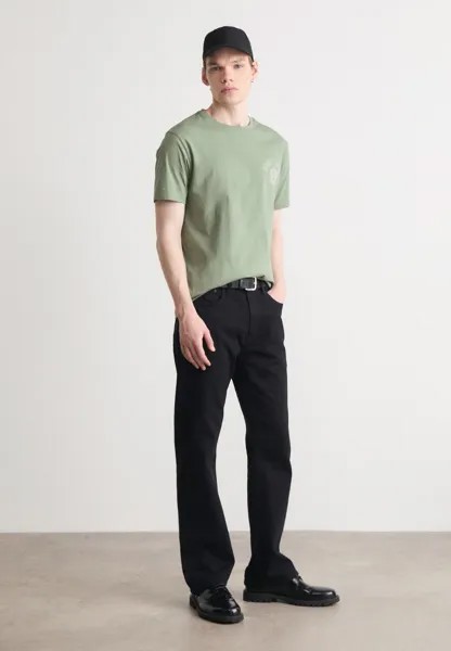 Футболка с принтом GARMENT WASHED GANT, хаки