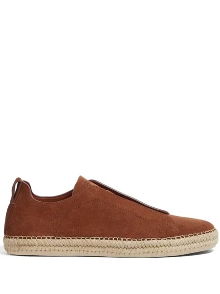Zegna эспадрильи Triple Stitch, коричневый