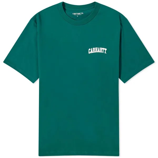 Футболка Carhartt Wip University Script, цвет Chervil & White