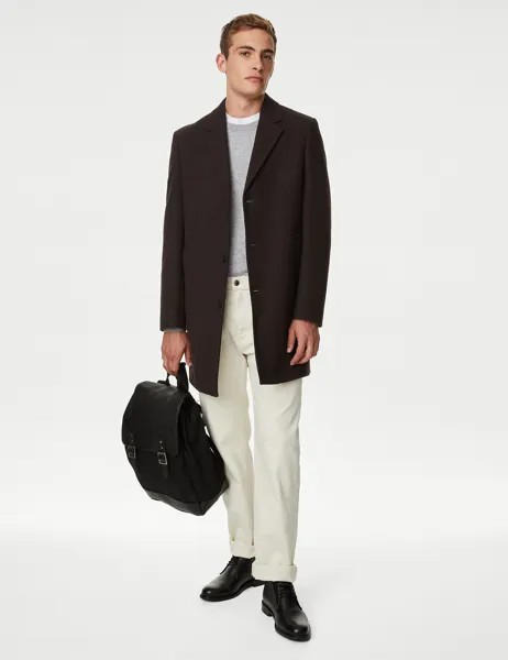 Пальто Ревир Marks & Spencer, коричневый