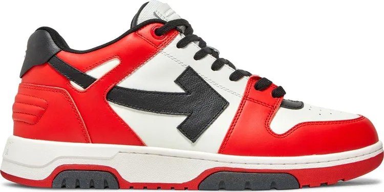 Кроссовки Off-White Out of Office Low Red White Black, красный