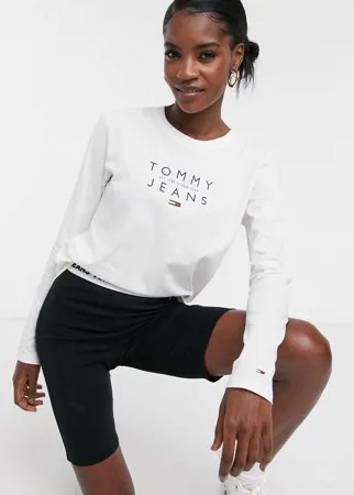 Лонгслив с логотипом Tommy Jeans essential-Белый