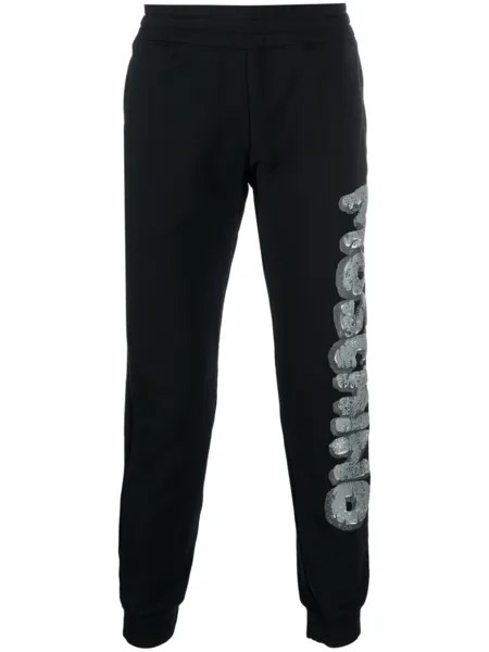 Moschino спортивные брюки с логотипом, черный