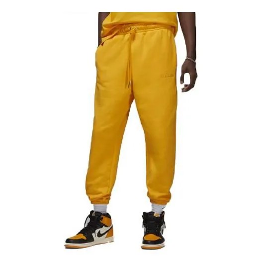 Брюки Air Jordan x Wordmark Fleece Joggers 'Yellow', желтый