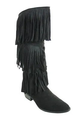 Qupid Женский свитер из искусственной замши до колен на массивном каблуке, сапоги для верховой езды, черные 8