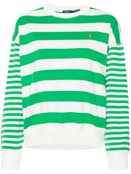Polo Ralph Lauren полосатая толстовка с логотипом Polo Pony, зеленый