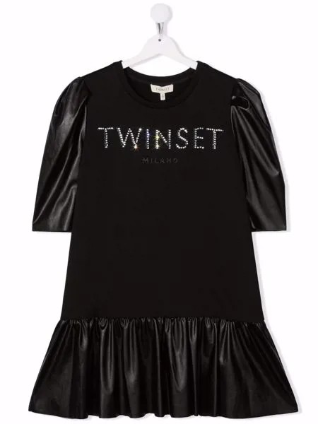 TWINSET Kids платье с логотипом