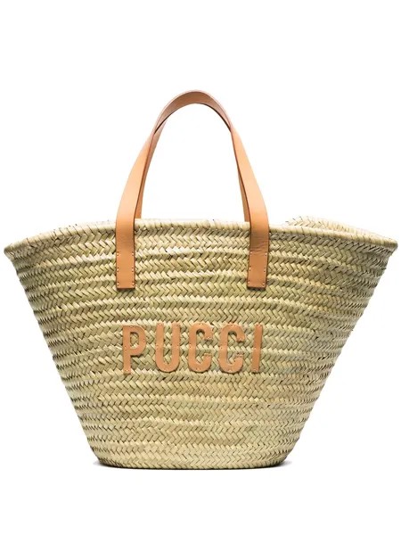 Emilio Pucci плетеная сумка с логотипом