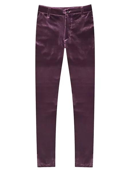 Бархатные брюки без каблука Monfrère, фиолетовый