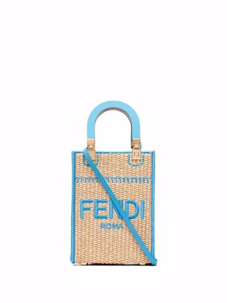 Fendi маленькая сумка-тоут Sunshine с вышитым логотипом