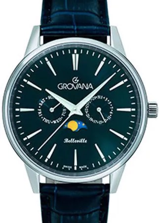 Швейцарские наручные  мужские часы Grovana 1766.1535. Коллекция Belleville