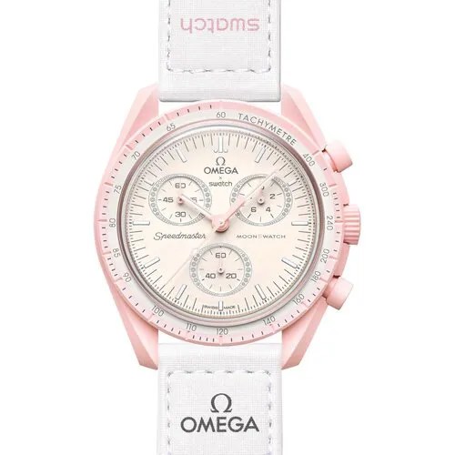 Наручные часы swatch SO33P100, розовый, белый