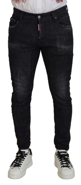 Джинсы DSQUARED2, черные потертые хлопковые скинни, повседневные мужские джинсы IT48/W34/M 670 долларов США