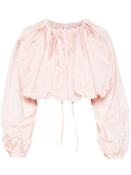 Укороченный бомбер Balloon Alaïa, розовый