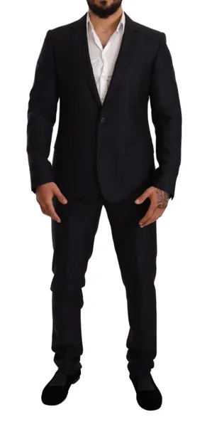 Костюм DOLCE - GABBANA, синий узор MARTINI SLIM FIT, комплект из 2 предметов EU52 / US42 /XL $3200
