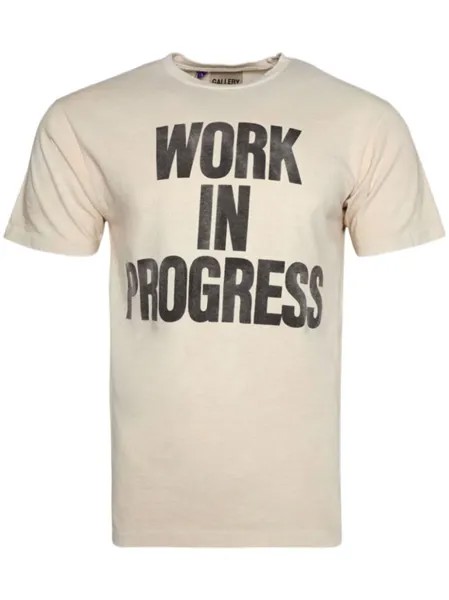 GALLERY DEPT. футболка Work In Progress, нейтральный цвет