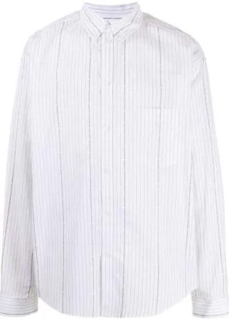 Balenciaga рубашка в тонкую полоску с логотипом