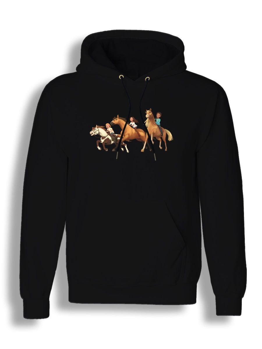 Худи унисекс СувенирShop Спирит/Душа прерий/Мультфильм 2 черное L
