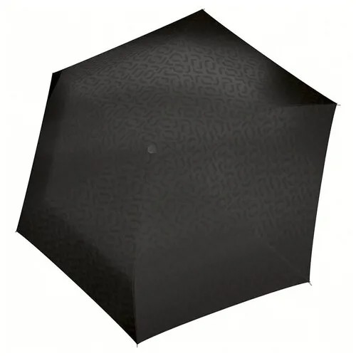 Зонт механический pocket mini signature black hot print RT7058