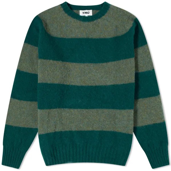 Джемпер Ymc Suedehead Stripe, цвет Green Stripe