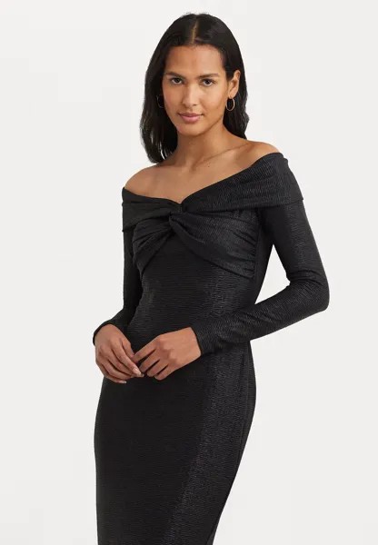Коктейльное платье / Вечернее платье KENEIA MIDI LONG SLEEVE DRESS Lauren Ralph Lauren, черный