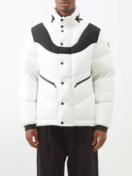 Нейлоновое пальто iwaki с капюшоном Moncler, белый
