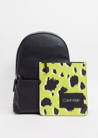 Черный рюкзак со съемным карманом Calvin Klein Pop-Work
