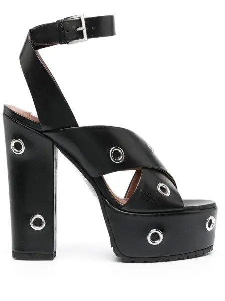 Alaïa босоножки с люверсами, черный