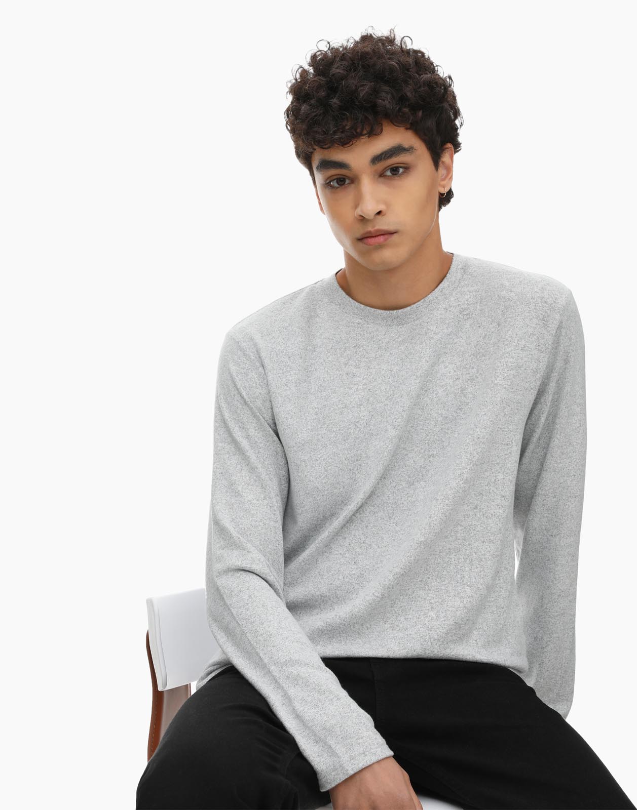 Лонгслив мужской Gloria Jeans BKT012670 серый XXL (56)