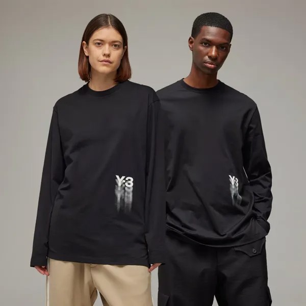 Футболка с длинными рукавами и графическим рисунком Y-3 Adidas