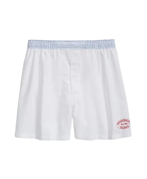 Шорты Боксеры из хлопковой ткани оксфорд Brooks Brothers, белый