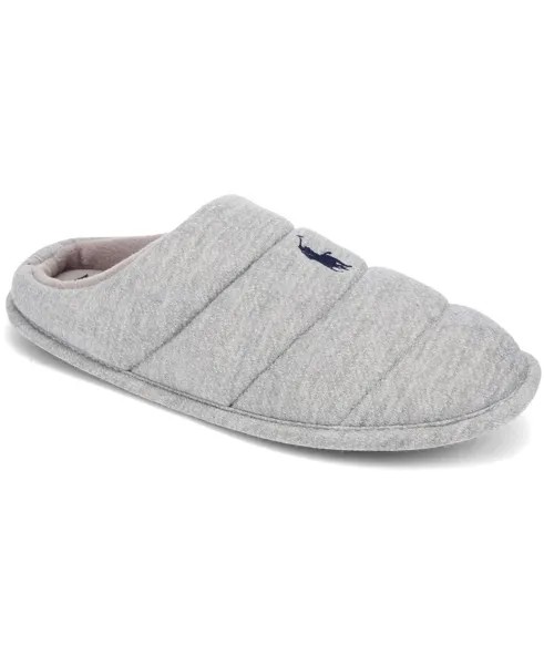 Мужские тапочки-сабо emery quilted tech fleece clog Polo Ralph Lauren, серый