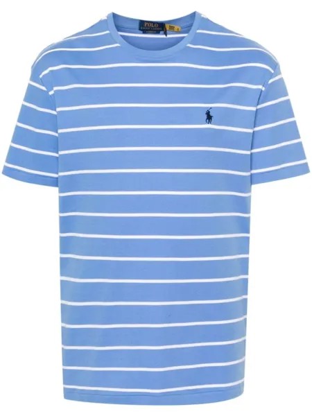 Polo Ralph Lauren футболка в полоску с мотивом «Поло Пони», синий