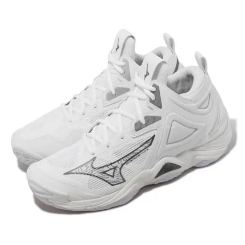 Mizuno Wave Momentum 3 Mid White Silver Мужская волейбольная спортивная обувь V1GA2317-51