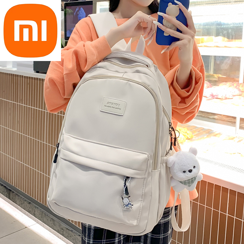 Водонепроницаемый нейлоновый женский рюкзак Xiaomi, школьный ранец для девочек-подростков, дорожная сумка для студентов, милый портфель для к...