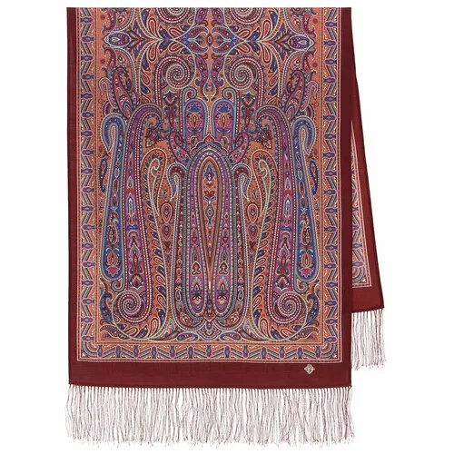 Шарф Павловопосадская платочная мануфактура,150х60 см, one size, коричневый