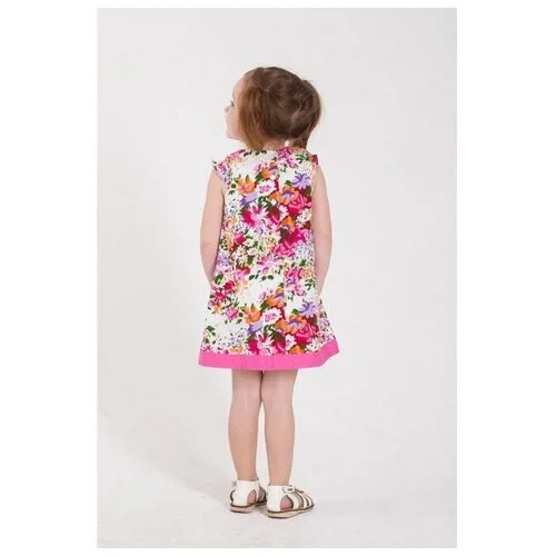 Платье для девочки, рост 80 см, цвет розовый (фуксия кант)