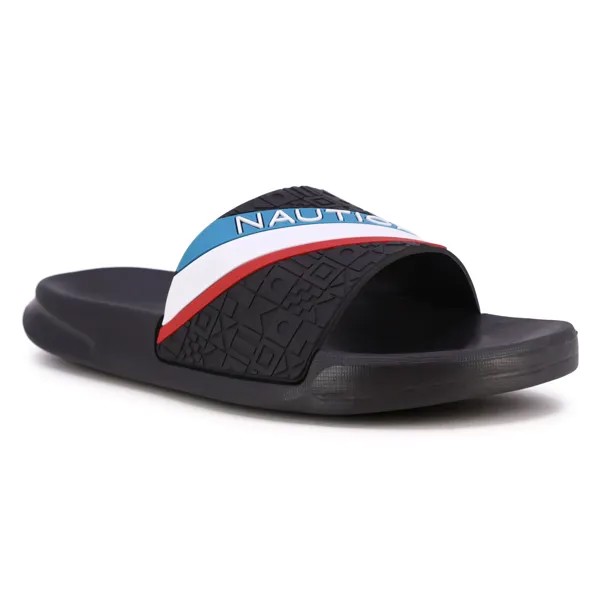 Шлепанцы с логотипом Nautica, цвет Black Iron Wash