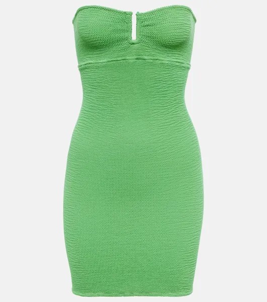 Мини-платье La Sciura из мятой ткани REINA OLGA, зеленый