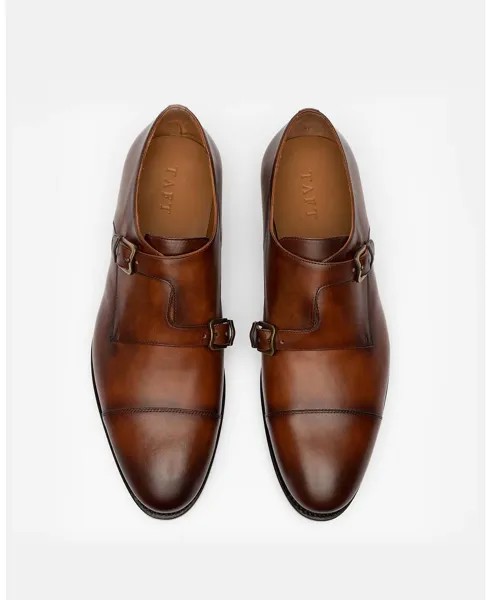 Мужские модельные туфли prince из натуральной кожи с двумя ремешками monk Taft