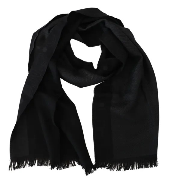 CNC COSTUME НАЦИОНАЛЬНЫЙ Шарф, черная шерстяная шаль, платок с бахромой, 180см x 36см, 160 долларов США